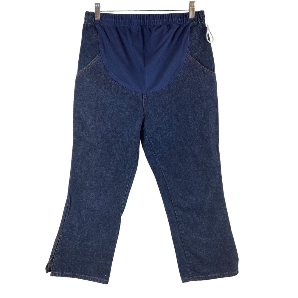 Maternity denim cropped jeans Capris 8 pockets pregancy Summer